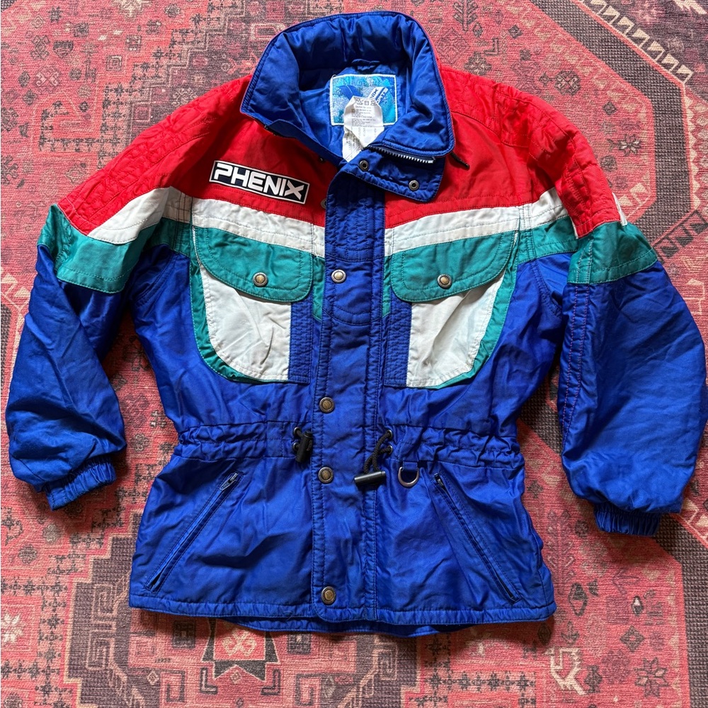 Phenix Vintage Kids 12 Women’s S Red, Blue, and Green Ski Jacket perfect 90’s